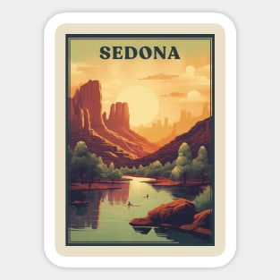 Sedona Arizona Retro Travel Style Sticker